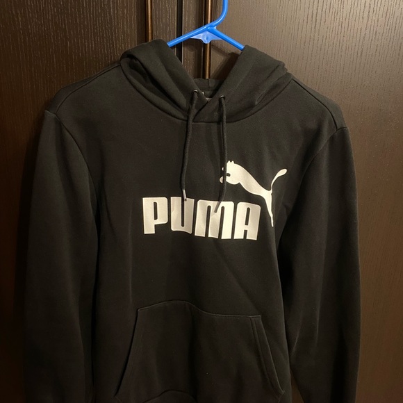 PUMA Men's Black Hoodie with Logo - Picture 1 of 2